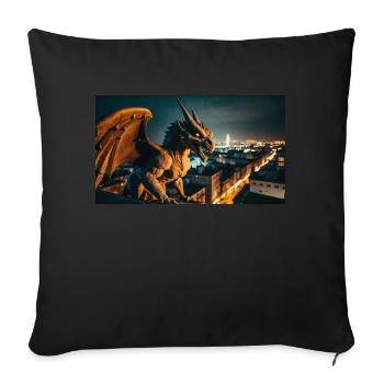 Gargoyle with an evil smile monster dark horror - Sofa pillowcase 17,3'' x 17,3'' (45 x 45 cm) - black - Front