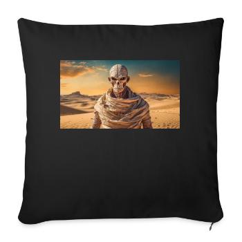 böse Mumie in der Wüste Monster dunkler Horror gruselig - Sofakissenbezug 45 x 45 cm - Schwarz - Vorne
