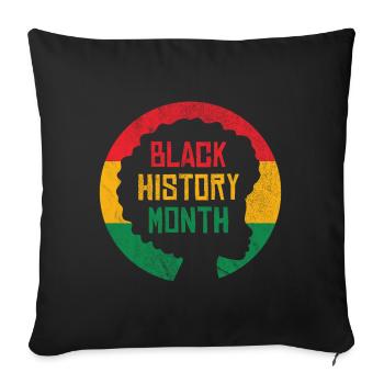 Black History Month - Sofa pillowcase 17,3'' x 17,3'' (45 x 45 cm) - black - Front