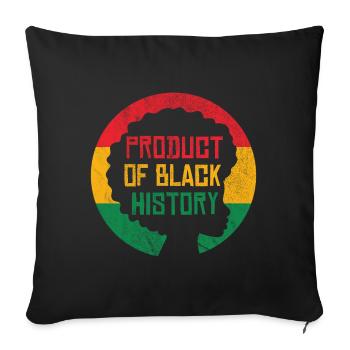 Produit de l’histoire des Noirs - Housse de coussin décorative 45 x 45 cm - noir - Devant