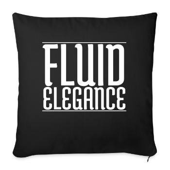 citation élégante grâce cool grace en mouvement idée cadeau - Housse de coussin décorative 45 x 45 cm - noir - Devant