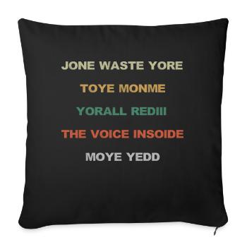 JONE WASTE YORE TOYE MONME YORALL REDIII LA VOIX - Housse de coussin décorative 45 x 45 cm - noir - Devant