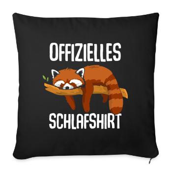 Chemise de nuit officielle Red Panda - Housse de coussin décorative 45 x 45 cm - noir - Devant