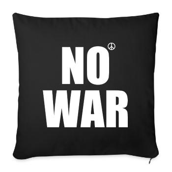 No war - Sofa pillowcase 17,3'' x 17,3'' (45 x 45 cm) - black - Front