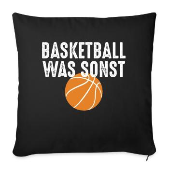 Basketball - Sofakissenbezug 45 x 45 cm - Schwarz - Vorne