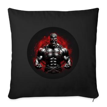 Bodybuilding Extreme Motivation Skull Six Pack - Sofa pillowcase 17,3'' x 17,3'' (45 x 45 cm) - black - Front
