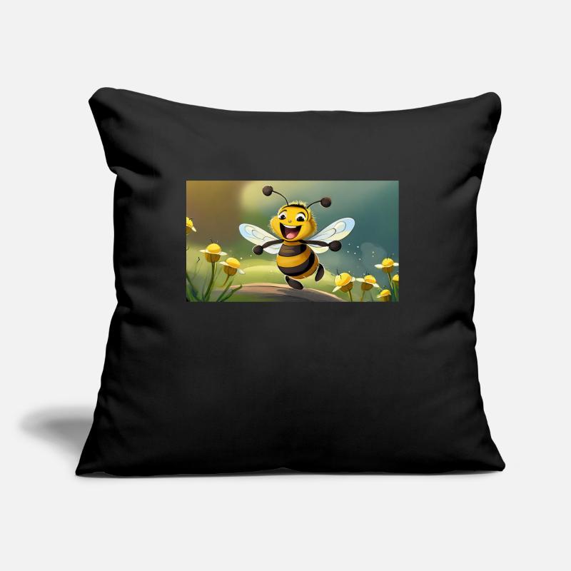 Pun ambiguous expression – HapBee (Happy Bee) Sofa pillowcase 17,3'' x 17,3'' (45 x 45 cm)
