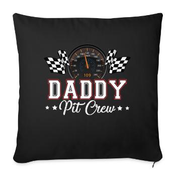 Race Car Birthday Racing Family Daddy Pit Crew - Sofa pillowcase 17,3'' x 17,3'' (45 x 45 cm) - black - Front