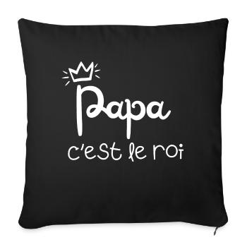 Daddy is the king - Sofa pillowcase 17,3'' x 17,3'' (45 x 45 cm) - black - Front