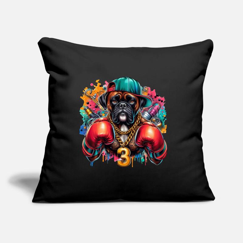 Boxer chien Splash Art Housse de coussin décorative 45 x 45 cm