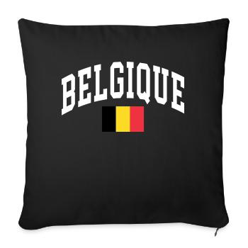 Belgium - Sofa pillowcase 17,3'' x 17,3'' (45 x 45 cm) - black - Front