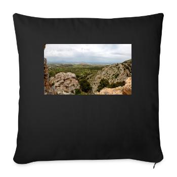 lost place Empros Therme at the Therma Springs - Sofa pillowcase 17,3'' x 17,3'' (45 x 45 cm) - black - Front
