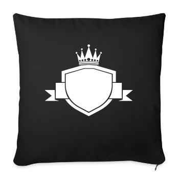 Coat of arms empty - Sofa pillowcase 17,3'' x 17,3'' (45 x 45 cm) - black - Front