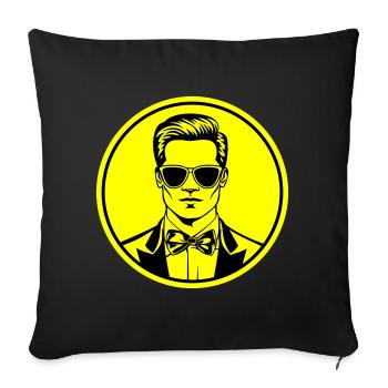 Marié de l’enterrement de vie de garçon - Housse de coussin décorative 45 x 45 cm - noir - Devant