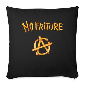 No friture Anarchy - Sofa pillowcase 17,3'' x 17,3'' (45 x 45 cm) - black - Front