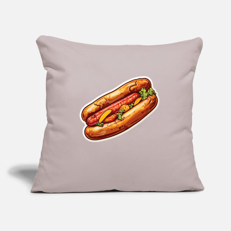 Bratwurst en chignon Housse de coussin décorative 45 x 45 cm