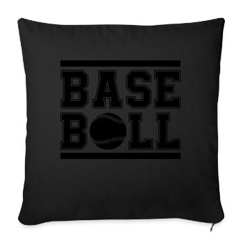base-ball - Housse de coussin décorative 45 x 45 cm - noir - Devant