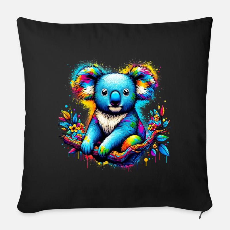Koala - Sofakissenbezug 45 x 45 cm - Schwarz