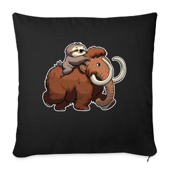 Woolly Mammoth Mammoths Mammoth Gift Sloth - Sofa pillowcase 17,3'' x 17,3'' (45 x 45 cm) - black - Front