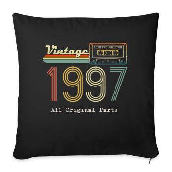 1997 Original 1997 Vintage Vintage Retro Jahrestag - Sofakissenbezug 45 x 45 cm - Schwarz - Vorne