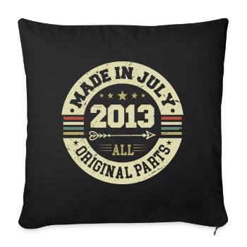 July 2013 Birthday present 2013 I Made in July - Sofa pillowcase 17,3'' x 17,3'' (45 x 45 cm) - black - Front