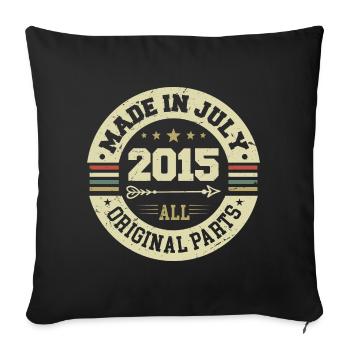 Juli 2015 Geburtstagsgeschenk 2015 I Made in July - Sofakissenbezug 45 x 45 cm - Schwarz - Vorne
