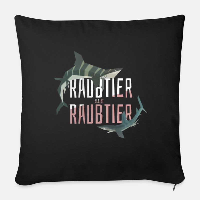 Predator remains predator - Sofa pillowcase 17,3'' x 17,3'' (45 x 45 cm) - black