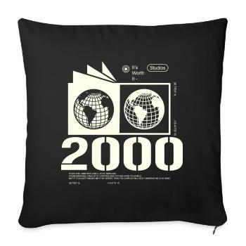 Vintage 2000's Retro Birthday Gift 2000's - Sofa pillowcase 17,3'' x 17,3'' (45 x 45 cm) - black - Front