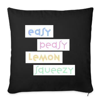 easy peasy - Sofa pillowcase 17,3'' x 17,3'' (45 x 45 cm) - black - Front