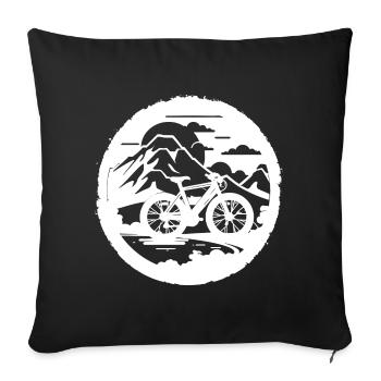 Mountain Bike Graphics - Sofa pillowcase 17,3'' x 17,3'' (45 x 45 cm) - black - Front