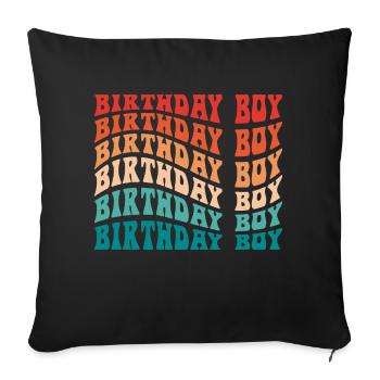 Garçon d’anniversaire pour les tout-petits garçons Mignon Groovy Anniversaire - Housse de coussin décorative 45 x 45 cm - noir - Devant