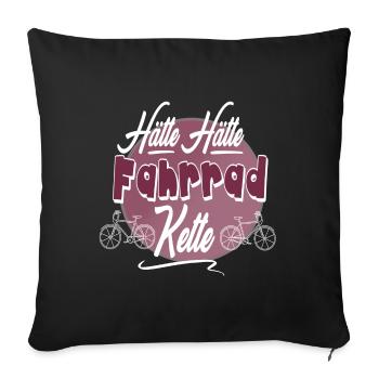 Hätte Hätte Fahrrad Kette - Sofakissenbezug 45 x 45 cm - Schwarz - Vorne