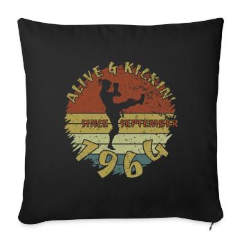 60. Geburtstag Vivant depuis 09/1964 - Housse de coussin décorative 45 x 45 cm - noir - Devant