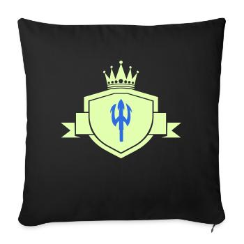 dreizack wappen - Sofakissenbezug 45 x 45 cm - Schwarz - Vorne