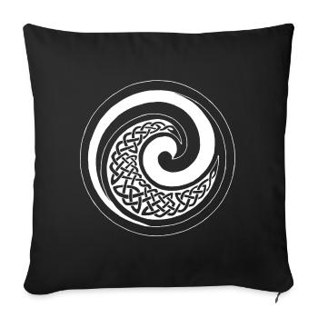 White Ocean Wave - Sofa pillowcase 17,3'' x 17,3'' (45 x 45 cm) - black - Front