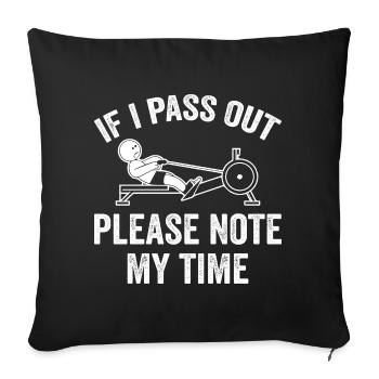 Ergometer Rowing Exercise ERG Machine Lover Fitnes - Sofa pillowcase 17,3'' x 17,3'' (45 x 45 cm) - black - Front