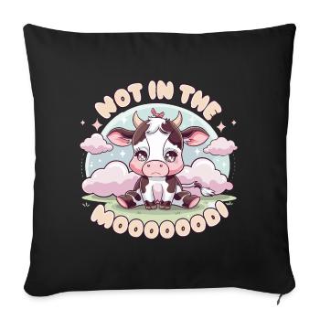 Kuh Not In The Moo - Sofakissenbezug 45 x 45 cm - Schwarz - Vorne