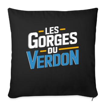 Les Gorges du Verdon - Housse de coussin décorative 45 x 45 cm - noir - Devant