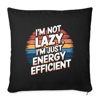 Illustration énergique anti-paresse - Housse de coussin décorative 45 x 45 cm - noir - Devant