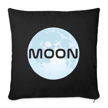La lune - Housse de coussin décorative 45 x 45 cm - noir - Devant