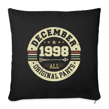 Legends Birthday December 1998 Born Gift - Sofa pillowcase 17,3'' x 17,3'' (45 x 45 cm) - black - Front