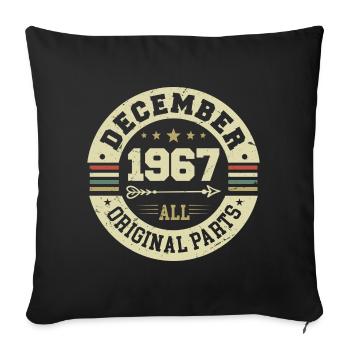 Légendes Anniversaire Décembre 1967 Naissance Cadeau - Housse de coussin décorative 45 x 45 cm - noir - Devant