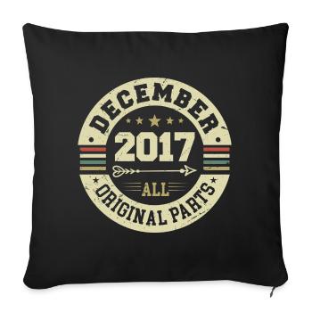Legends Birthday December 2017 Born Gift - Sofa pillowcase 17,3'' x 17,3'' (45 x 45 cm) - black - Front