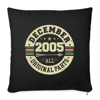 Légendes Anniversaire Décembre 2005 Né Cadeau - Housse de coussin décorative 45 x 45 cm - noir - Devant