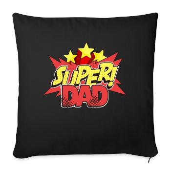 Super Dad Popart Best Dad Best Dad - Sofa pillowcase 17,3'' x 17,3'' (45 x 45 cm) - black - Front