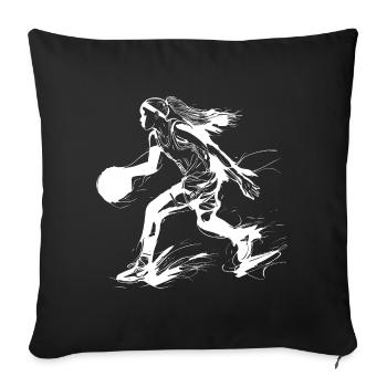 Basketball player - Sofa pillowcase 17,3'' x 17,3'' (45 x 45 cm) - black - Front
