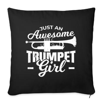 Trumpets Girls - Sofa pillowcase 17,3'' x 17,3'' (45 x 45 cm) - black - Front