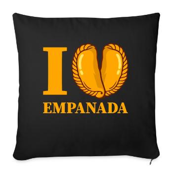 I Love Empanada South American Hispanic Food - Sofa pillowcase 17,3'' x 17,3'' (45 x 45 cm) - black - Front
