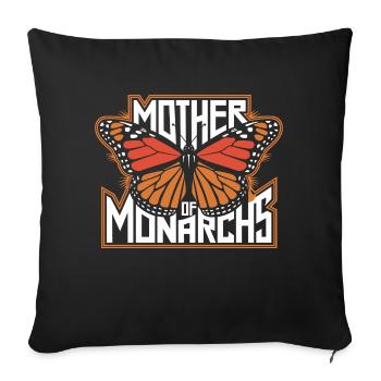 Monarch Butterfly Dreams in Color - Sofa pillowcase 17,3'' x 17,3'' (45 x 45 cm) - black - Front