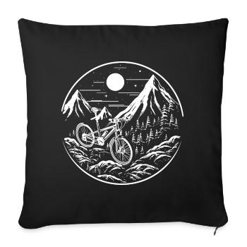 Vtt - Housse de coussin décorative 45 x 45 cm - noir - Devant